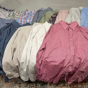 Lot of 20 Men’s button down dress shirts, mostly XL